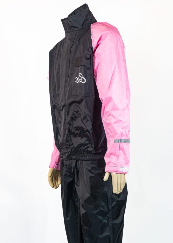 Capa de Chuva na cor Preto e Rosa